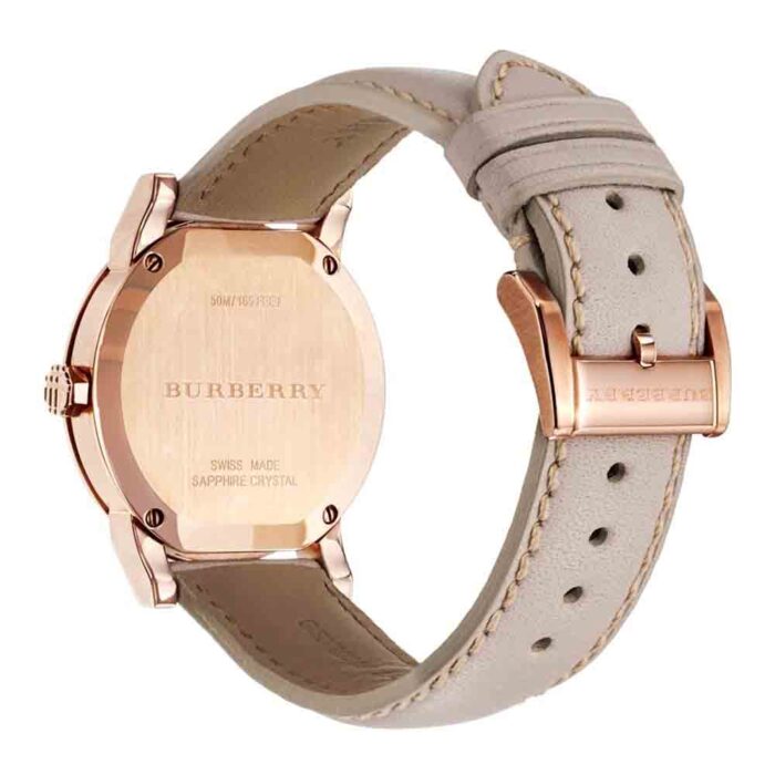 Burberry Women's BU9109 Beige Leather Strap Women's Watch BU9109 - Big Daddy Watches #3