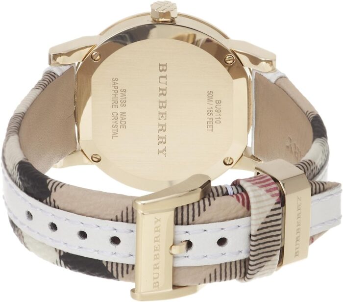 Burberry Women's Large Check Leather Strip On Fabric  Women's Watch BU9110 - Big Daddy Watches #3
