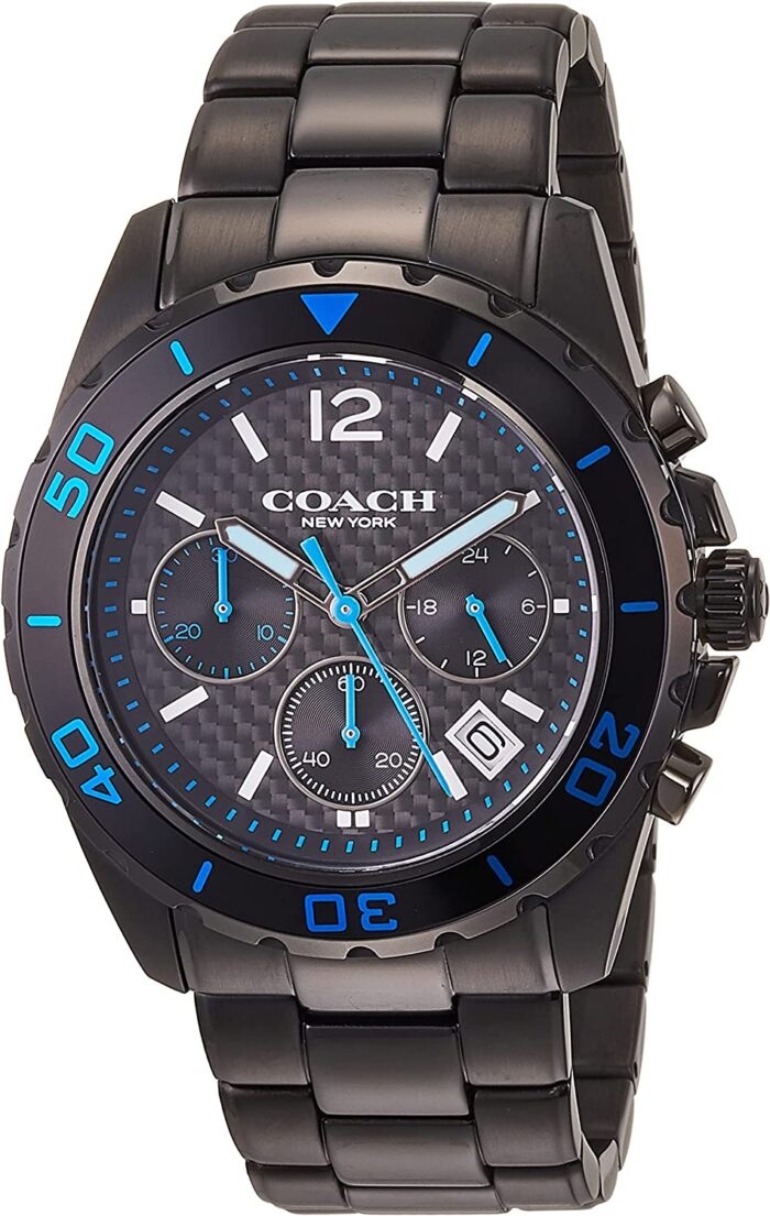 Coach Kent Chronograph Black & Blue Men's Watch  14602562 - Big Daddy Watches