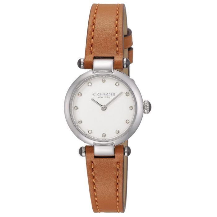Coach Cary Chalk Brown Leather Strap Women's Watch  14504016 - Big Daddy Watches