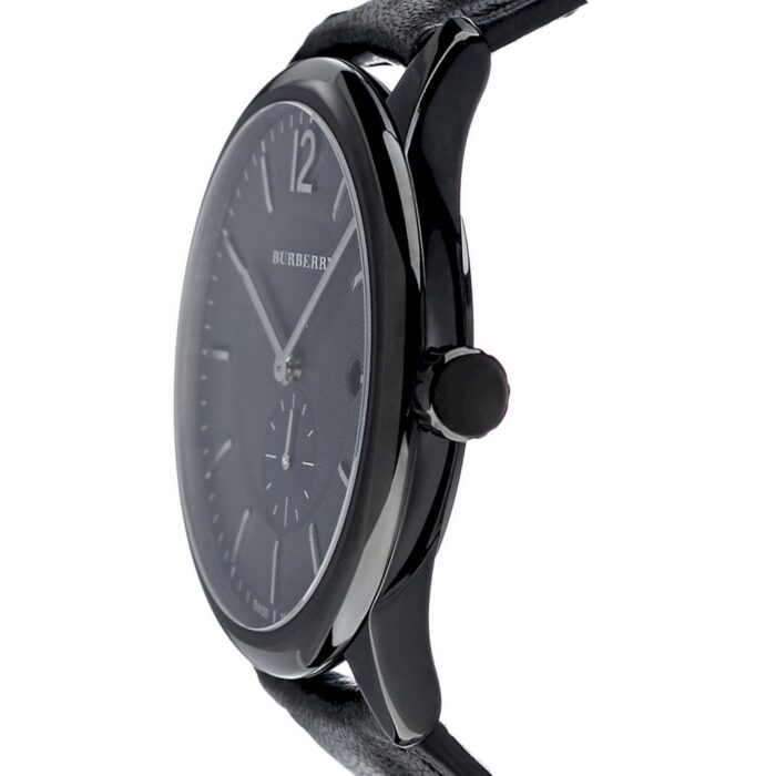 Burberry Men’s Swiss Made Leather Strap Black Dial Men's Watch BU10003 - Big Daddy Watches #2