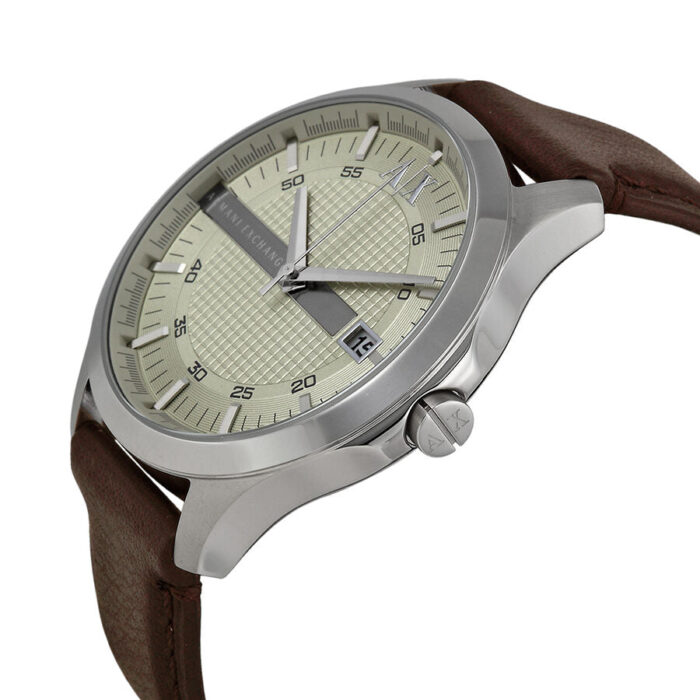 Armani AX Exchange Whitman Silver Dial Brown Leather Men's Watch AX2100 - BigDaddy Watches #2