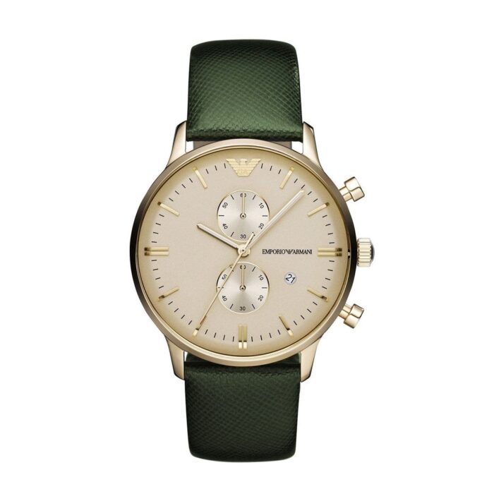 Emporio Armani Green Leather Men's Watch#AR1722 - Big Daddy Watches