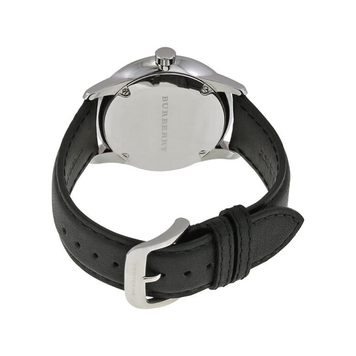 Burberry Classic Round Beige Dial Black Leather Men's Watch BU10000 - BigDaddy Watches #3