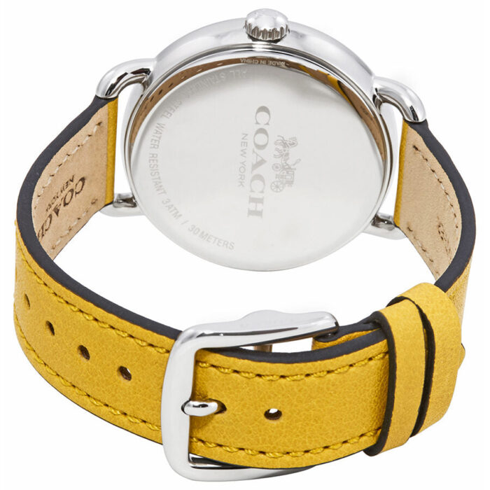 Coach Delancey Crystal White Dial Yellow Leather Ladies Watch 14502882 - BigDaddy Watches #3
