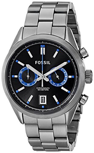 Fossil Del Ray Chronograph Black Dial Stainless Steel Men's Watch CH2970 - BigDaddy Watches