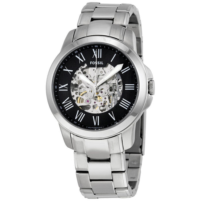 Fossil Grant Automatic Black Skeleton Dial Men's Watch ME3103 - BigDaddy Watches