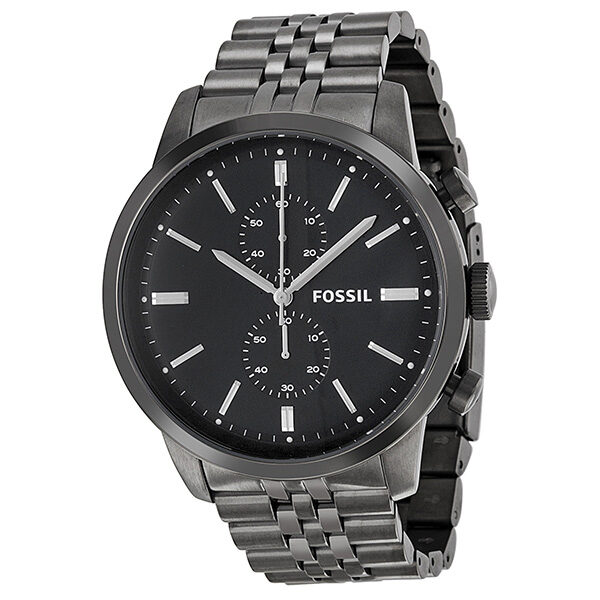 Fossil Townsman Chronograph Grey Dial Smoke Ion-plated Men's Watch FS4786 - BigDaddy Watches