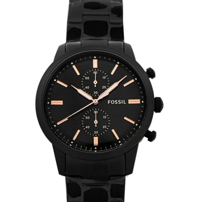 Fossil Townsman Chronograph Black Stainless Steel WatchTownsman 44 mm Chronograph Black Stainless Steel Men's Watch FS5379 - Big Daddy Watches #2